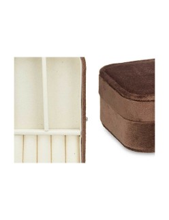 Scatola-Portagioie Marrone Velluto (16,2 x 6 x 11,5 cm) (12 Unità)