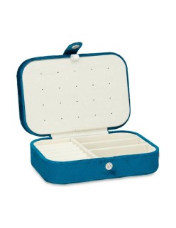Scatola-Portagioie Azzurro Velluto (16,2 x 6 x 11,5 cm) (12 Unità)