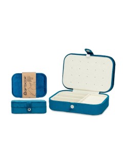 Scatola-Portagioie Azzurro Velluto (16,2 x 6 x 11,5 cm) (12 Unità)