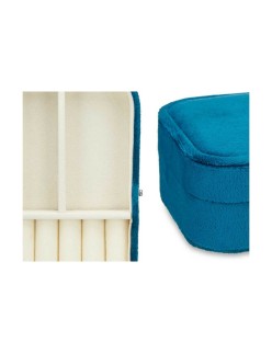 Boîte à bijoux Bleu Velours (16,2 x 6 x 11,5 cm) (12 Unités)