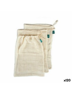 Set de Bolsas Reutilizables para Alimentos Blanco 5 x 48 x 33 cm (120 Unidades)