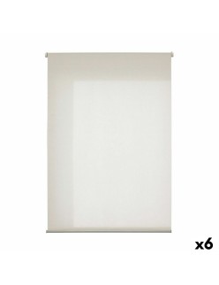 Roller blinds 120 x 180 cm Polyester Cream Plastic (6 Units)