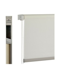 Roller blinds 120 x 180 cm Polyester Cream Plastic (6 Units)
