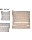 Cuscino Righe Marrone Grigio 45 x 12 x 45 cm (12 Unità)
