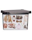Scatola portaoggetti Kipit Vintage Plastica Vintage 22 L 30 x 23,5 x 40 cm Con manici (12 Unità)