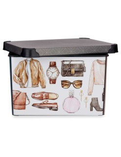 Scatola portaoggetti Kipit Vintage Plastica Vintage 22 L 30 x 23,5 x 40 cm Con manici (12 Unità)