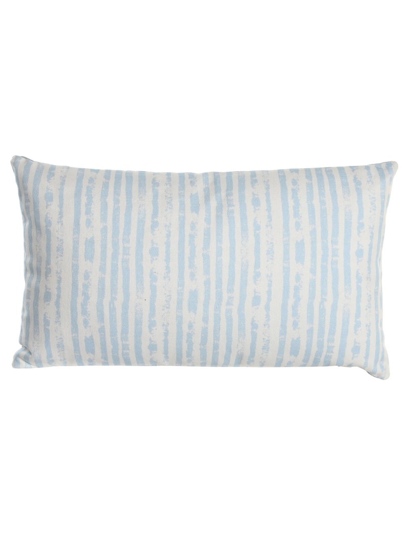 Cushion DKD Home Decor 50 x 15 x 30 cm Stripes Blue White Mediterranean