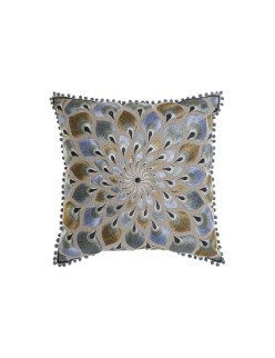 Cushion DKD Home Decor Beige Blue (60 x 20 x 60 cm)