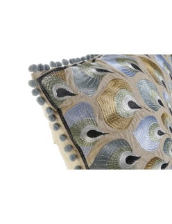 Cushion DKD Home Decor Beige Blue (60 x 20 x 60 cm)