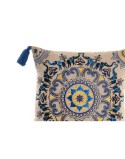 Cushion DKD Home Decor Orange Sky blue Navy Blue Mandala 40 x 10 x 40 cm (3 Pieces)