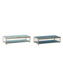Scatola-Portagioie DKD Home Decor Cristallo Metallo Turchese Blu cielo 25 x 10 x 5 cm (2 Unità)