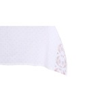 Tovaglia e tovaglioli DKD Home Decor 150 x 150 x 0,5 cm Rosa Bianco (2 Unità)