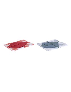 Nappe et serviettes de table DKD Home Decor 150 x 150 x 0,5 cm Bleu Fuchsia (2 Unités)