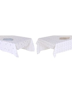 Tovaglia e tovaglioli DKD Home Decor 150 x 250 x 0,5 cm Azzurro Marrone Bianco (2 Unità)