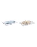 Tovaglia e tovaglioli DKD Home Decor 150 x 250 x 0,5 cm Azzurro Marrone Bianco (2 Unità)