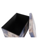 Scatola Multiuso DKD Home Decor 59 x 40 x 40 cm Poliuretano Multicolore Cartone Mediterraneo (2 Unità)