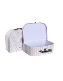 Set di Scatole Decorative DKD Home Decor 28 x 9,5 x 20 cm Rosa Metallo Multicolore Cartone