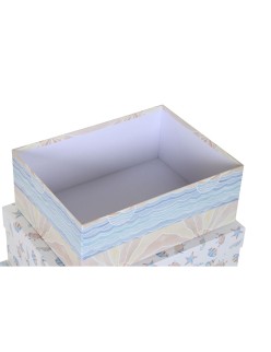 Set di Scatole per Sistemare Impilabili DKD Home Decor Per bambini Multicolore Cartone (43,5 x 33,5 x 15,5 cm)