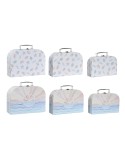 Set di Scatole Decorative DKD Home Decor Multicolore Metallo Cartone 28 x 9,5 x 20 cm (2 Unità)