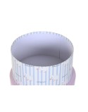 Set di Scatole per Sistemare Impilabili DKD Home Decor Azzurro Rosa Cartone (37,5 x 37,5 x 18 cm)