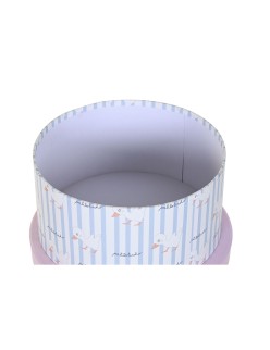 Set di Scatole per Sistemare Impilabili DKD Home Decor Azzurro Rosa Cartone (37,5 x 37,5 x 18 cm)