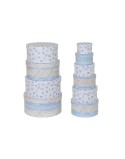Set di Scatole per Sistemare Impilabili DKD Home Decor Per bambini Multicolore Cartone (37,5 x 37,5 x 18 cm)