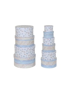 Set di Scatole per Sistemare Impilabili DKD Home Decor Per bambini Multicolore Cartone (37,5 x 37,5 x 18 cm)