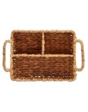Mehrzweck-Organizer Braun Metall Wasserhyazinthe 20,5 x 16 x 31 cm (12 Stück)