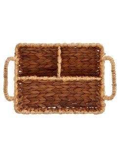 Contenitore per Sistemare Multiuso Marrone Metallo Giacinto d'acqua 20,5 x 16 x 31 cm (12 Unità)