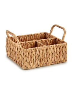 Contenitore per Sistemare Multiuso Marrone Metallo Giacinto d'acqua 20,5 x 16 x 31 cm (12 Unità)