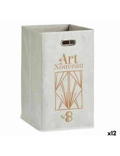 Panier Berilo Art Nouveau Blanc Doré Carton 60 L 35 x 57 x 35 cm (12 Unités)
