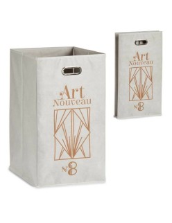 Panier Berilo Art Nouveau Blanc Doré Carton 60 L 35 x 57 x 35 cm (12 Unités)