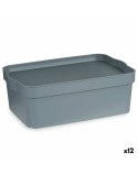 Scatola portaoggetti con coperchio Kipit TP593-2 Grigio Plastica 6 L 21,5 x 11 x 32 cm (12 Unità)