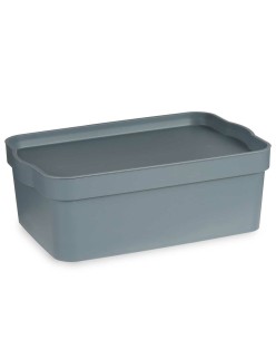 Scatola portaoggetti con coperchio Kipit TP593-2 Grigio Plastica 6 L 21,5 x 11 x 32 cm (12 Unità)