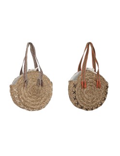 Shoulder Bag DKD Home Decor 41 x 10 x 66 cm Brown Orange Green Seagrass (2 Units)