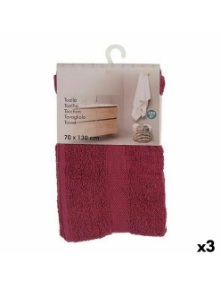 Serviette de toilette Berilo 5313 Bordeaux 80 % coton 20 % Polyester 70 x 0,5 x 130 cm (3 Unités)