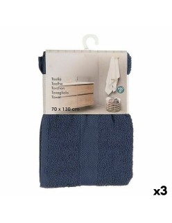 Serviette de toilette Berilo 5313 Bleu 80 % coton 20 % Polyester 70 x 0,5 x 130 cm (3 Unités)