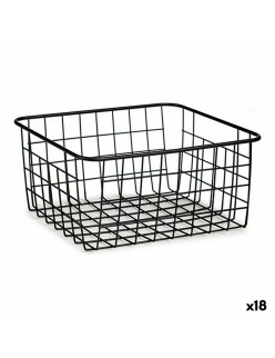 Basket Kinvara W6699-5 Black Steel 22 x 12,7 x 28,5 cm (18 Units)