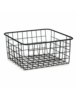 Basket Kinvara W6699-5 Black Steel 22 x 12,7 x 28,5 cm (18 Units)