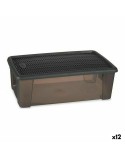Box mit Deckel Stefanplast Elegance Grau 19,5 x 11,5 x 33 cm Kunststoff 5 L (12 Stück)