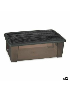 Scatola con Coperchio Stefanplast Elegance Grigio 19,5 x 11,5 x 33 cm Plastica 5 L (12 Unità)