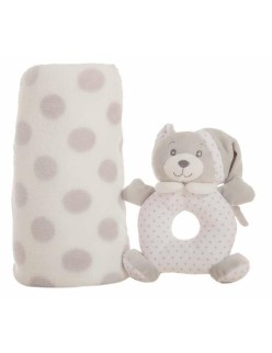 Baby blanket Rattle Grey 100 x 75 cm