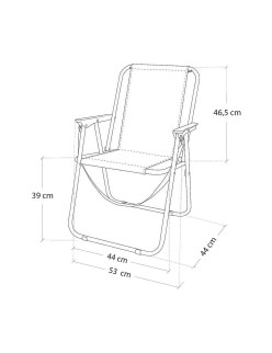 Silla Plegable Colorbaby Mediterran 53 x 44 x 76 cm Turquesa Blanco