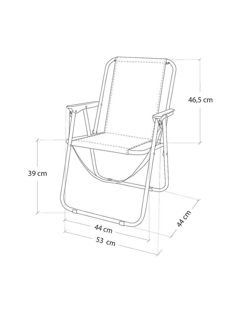 Folding Chair Colorbaby Mediterran 53 x 44 x 76 cm Turquoise White