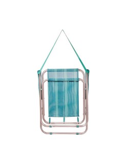Silla Plegable Colorbaby Mediterran 53 x 44 x 76 cm Turquesa Blanco