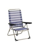 Folding Chair Alco Sailor Navy Blue White Aluminium