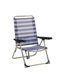 Folding Chair Alco Sailor Navy Blue White Aluminium