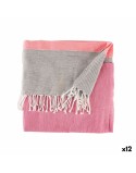 Mehrzweck-Überwurf Streifen 160 x 200 cm Rosa (12 Stück)