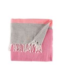 Capa para Sofá Multiusos Riscas 160 x 200 cm Cor de Rosa (12 Unidades)