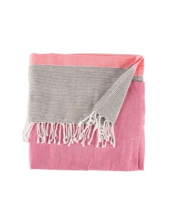 Capa para Sofá Multiusos Riscas 160 x 200 cm Cor de Rosa (12 Unidades)